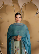 Mukeshkari By Nureh Embroidered Mukesh Chiffon 3 Piece Unstitched Suit NU25MEMC D-MK-13